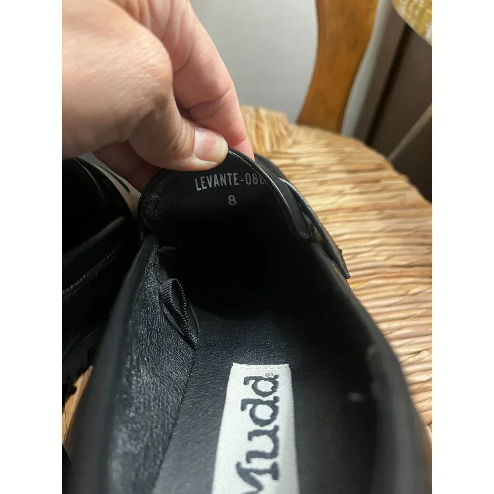 Mudd Mary Jane Platform Penny Loafer Black Block Heel Y2k Size 8